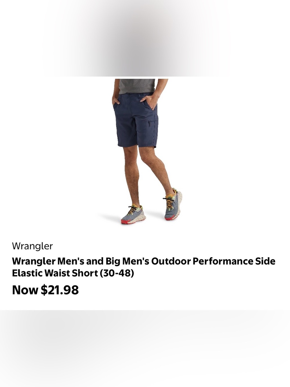 Wrangler Men's Navy Hybrid Cargo Shorts